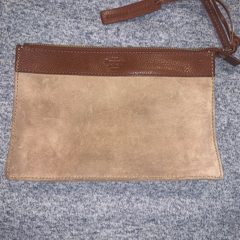 Abercrombie and Fitch suede clutch